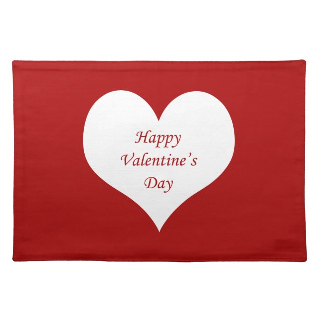 Valentine’s Day Heart Cloth Placemat (Front)