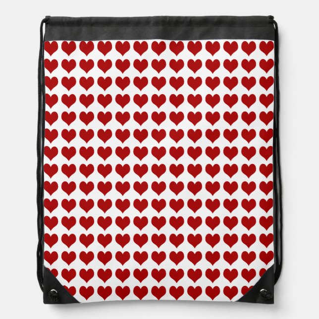 Valentine’s Day Heart Drawstring Bag (Front)