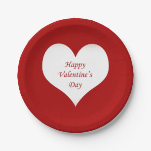 Valentine’s Day Heart Paper Plates