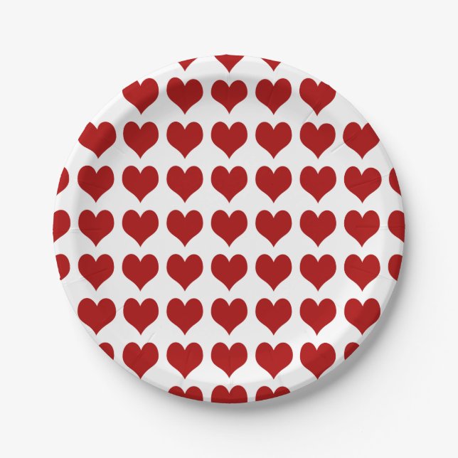 Valentine’s Day Heart Paper Plates (Front)