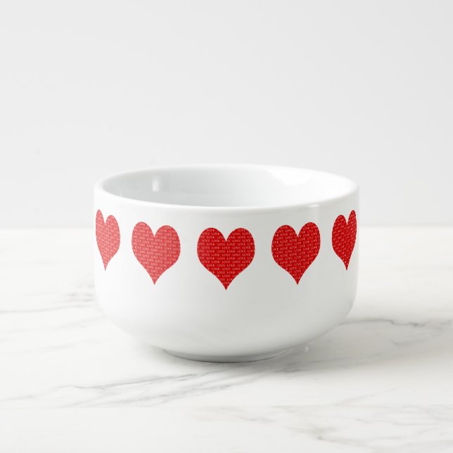 Valentine’s Day Heart Soup Mug (Front)
