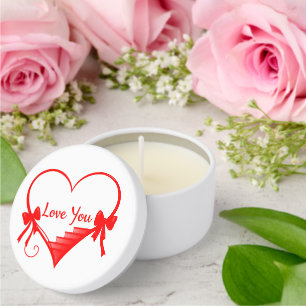 Valentine’s Day: Hearts, Bows, and Love You Charm Mini Candle Favors