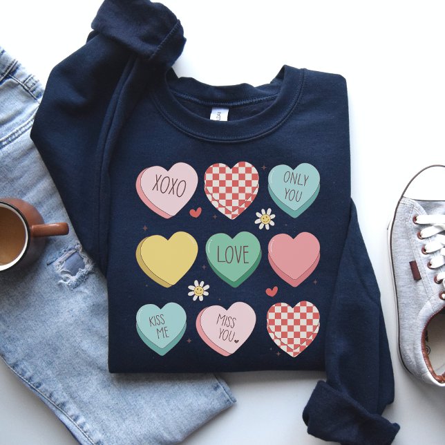 Valentine’s Day hearts shirt, Valentine's gift Sweatshirt (Creator Uploaded)