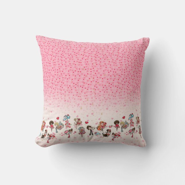 Valentine’s Day Holiday Throw Pillow (Front)