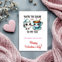 Valentine’s Day Humor Card Cartoon Food Love