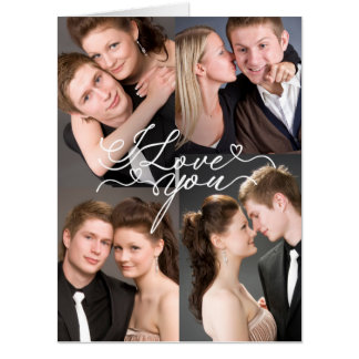 Valentine’s Day I Love You Photo Collage Card