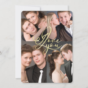Valentine’s Day I Love You Photo Collage Holiday Card
