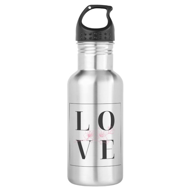 ❤️Valentine’s Day❤️I love you so much Stainless Steel Water Bottle (Front)