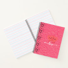 Valentine’s Day Love Notebook – Pink Hearts Design