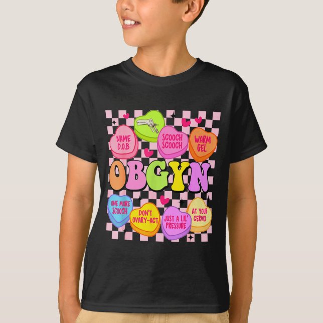 Valentine’s Day Obgyn Nurse Gynaecology Gynaecolog T-Shirt (Front)