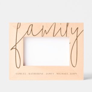 Valentine’s Day Personalized Family Name Wooden Engraved Frames