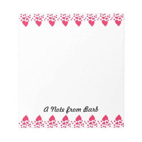 Valentines Day  Pretty Red Heartstrings Notepad