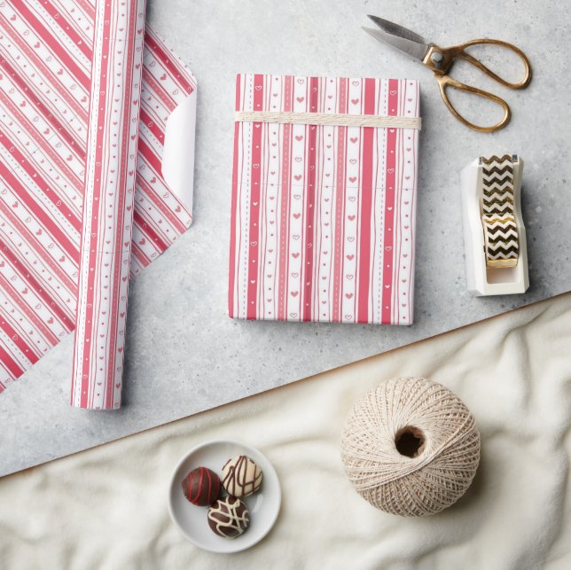 Valentine’s Day, romantic wrapping paper, love gif Wrapping Paper (Crafts)