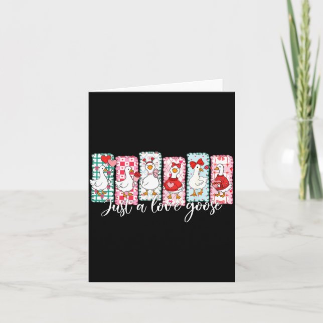 Valentine’s Day Silly Goose Love Season Just A Lov Card (Front)