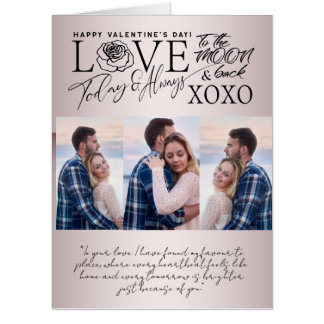 Valentine’s Day Soft Blush Photo Collage Card