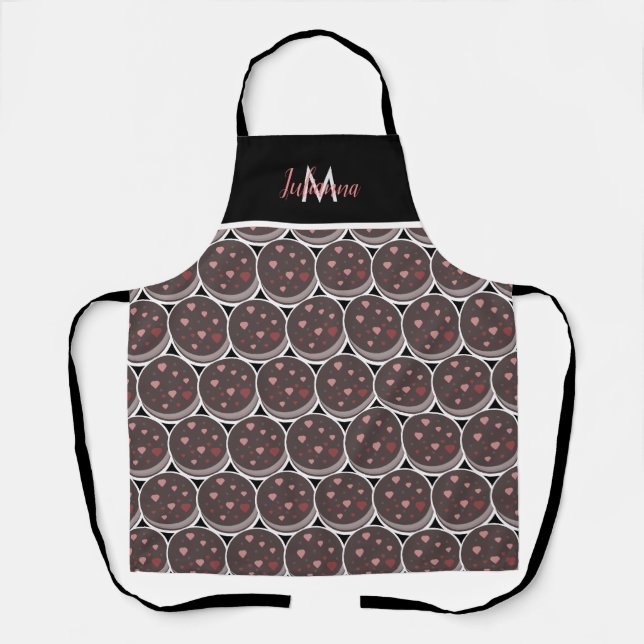 Valentine’s Day Theme Heart Cookie  Pattern Apron (Front)