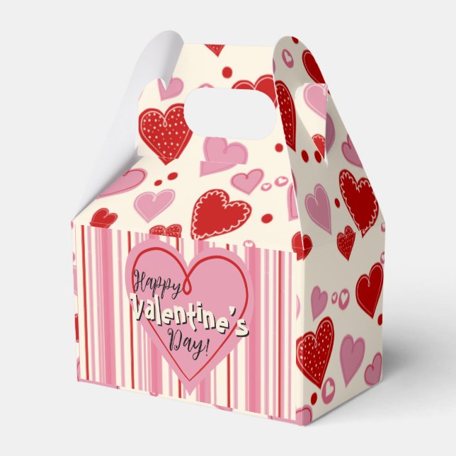 Valentine’s Day Treat Favor Box (Front Side)