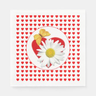 Valentine’s Day White Daisy Heart