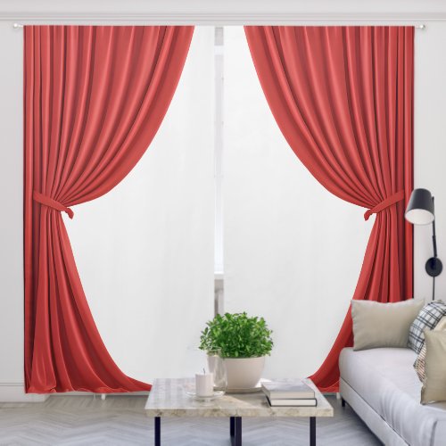 Valentine’s Red Heart Curtains – Romantic Window D