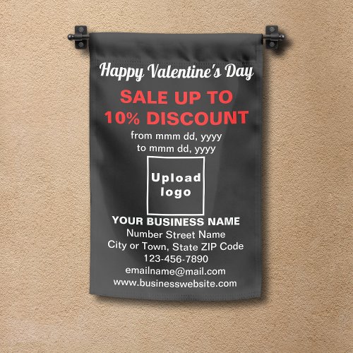 Valentine Sale on Single_Sided Print Black Garden Flag