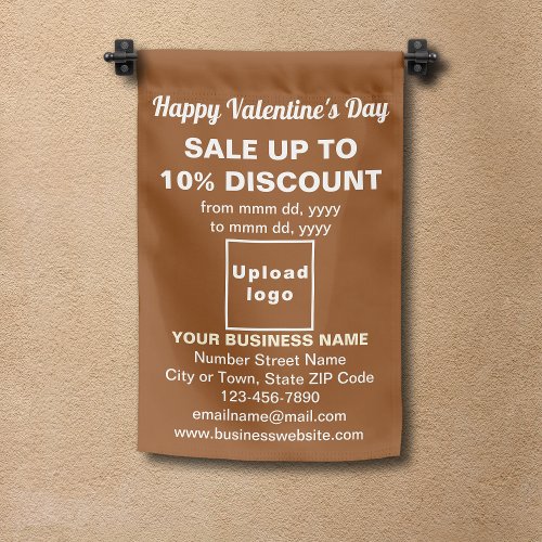 Valentine Sale on Single_Sided Print Brown Garden Flag