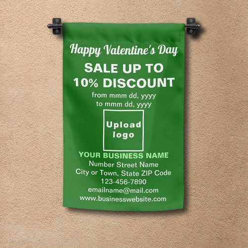Valentine Sale on Single_Sided Print Green Garden Flag