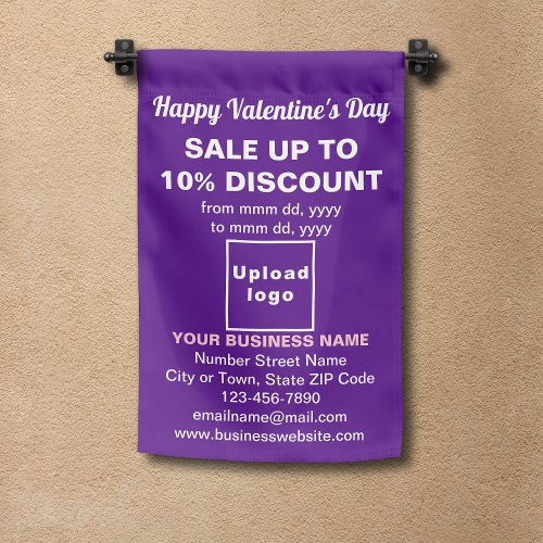 Valentine Sale on Single_Sided Print Purple Garden Flag