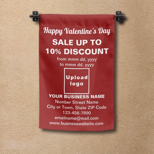 Valentine Sale on Single_Sided Print Red Garden Flag
