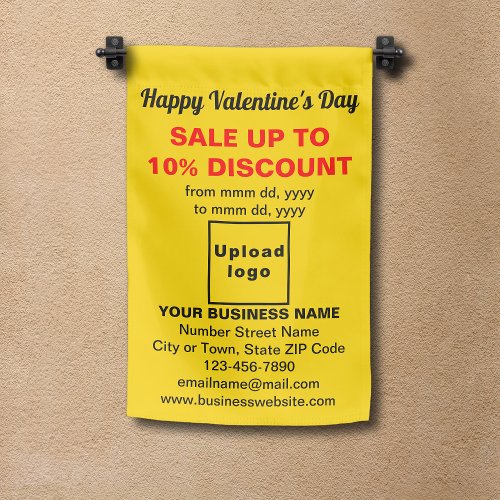 Valentine Sale on Single_Sided Print Yellow Garden Flag