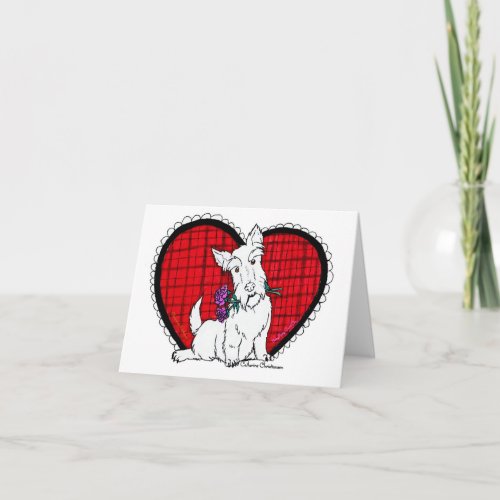 Valentine Scottie Note Card