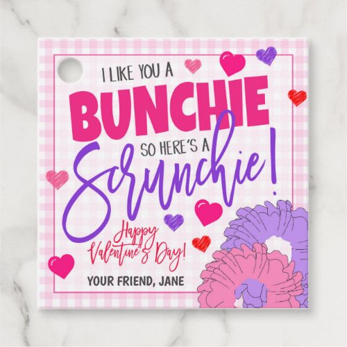 Valentine Scrunchie Gift Tag