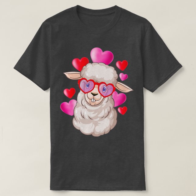 Valentine Sheep Lover — Flock Herder Sheep Farmer T-Shirt (Design Front)