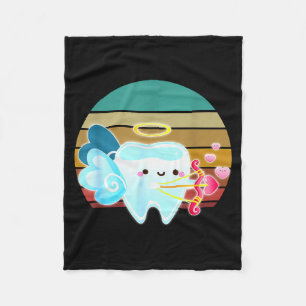 Valentine Shirts For Dentist Dental Gifts Cupid To Fleece Blanket