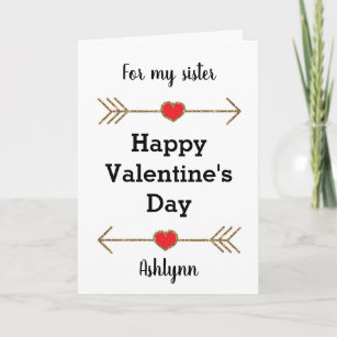 Sister Valentine Cards | Zazzle