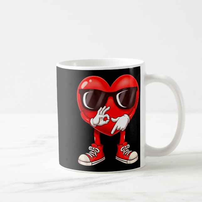 Valentine Six Seven 6 7 Meme Funny Heart Gen Z Alp Coffee Mug (Right)