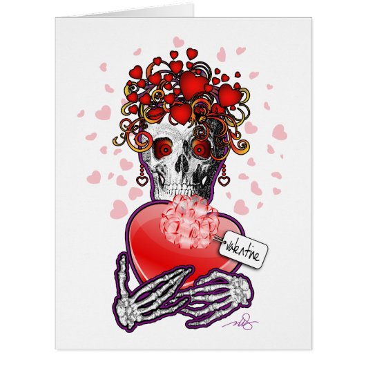 Valentine Skull Love Cards (Front)