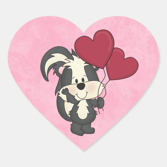 Valentine Skunk sticker (Front)