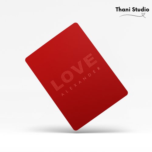 Valentine Smooth Red Modern Simple Typography  Holiday Card