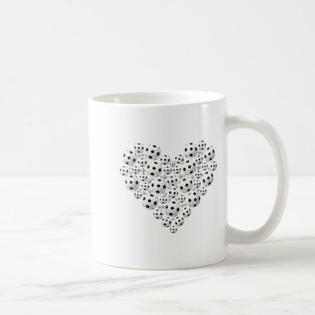 Valentine Soccer Heart Drip Srt Love Valentines Da Coffee Mug (Right)