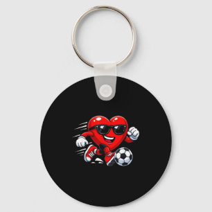 Valentine Soccer Heart Drip Srt Love Valentines Da Keychain