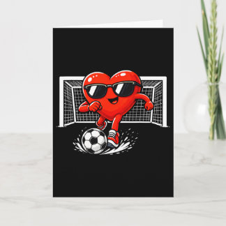 Valentine Soccer Heart Sport Valentines Day Men Bo Card