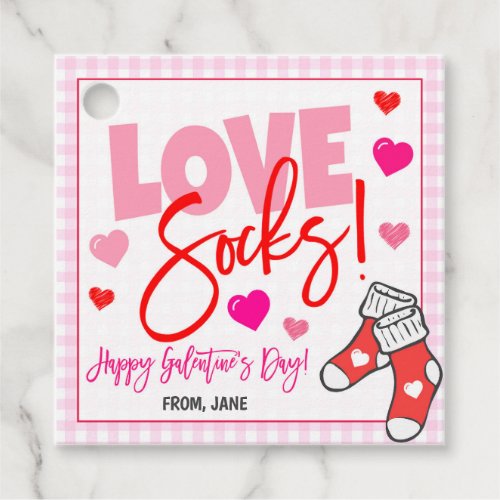 Valentine Sock Gift Tag