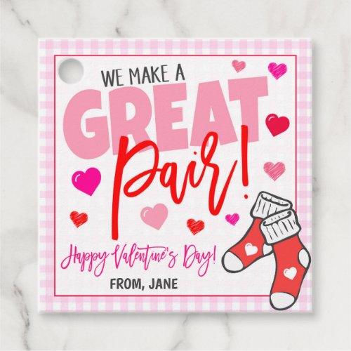 Valentine Sock Gift Tag