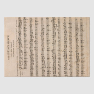 Valentine Song Sheet Music Vintage Notes Decoupage