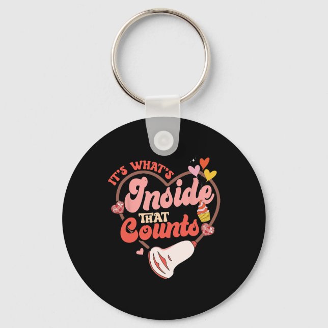 Valentine Sonography Tech  Keychain (Front)