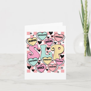 Valentine Speech Therapy Pathologist Heart Candy S Card