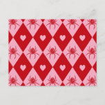 Valentine Spiders Holiday Postcard