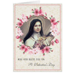 Valentine St. Therese Catholic Religious Nun Cards