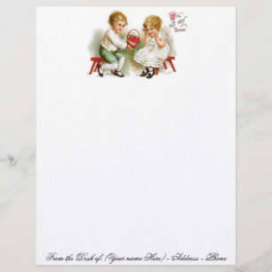 VALENTINE STATIONARY ON LINEN PAPER STOCK - GIFTS