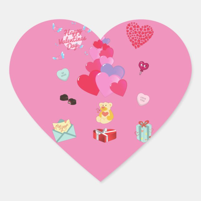 " VALENTINE" STICKERS (Front)